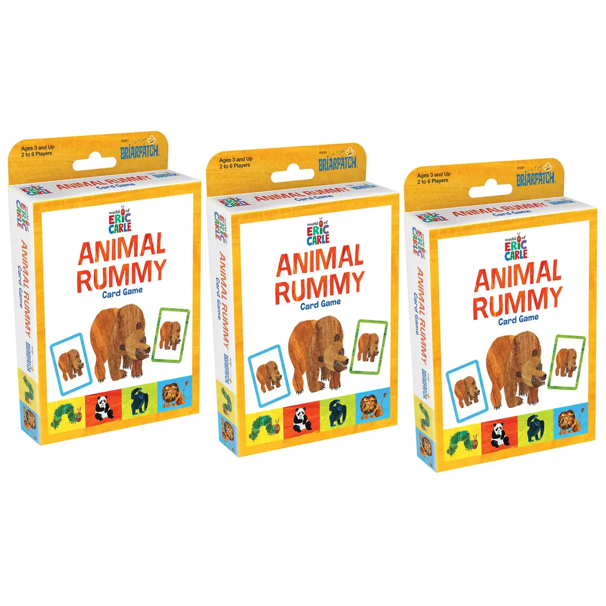 Eric Carle Animal Rummy Card Game By Briarpatch, Pack Of 3 1