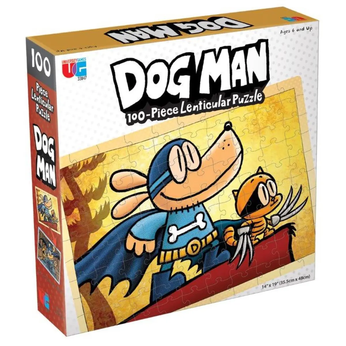University Games Dog Man Adventures Double Puzzle Set - 100 Pc 1