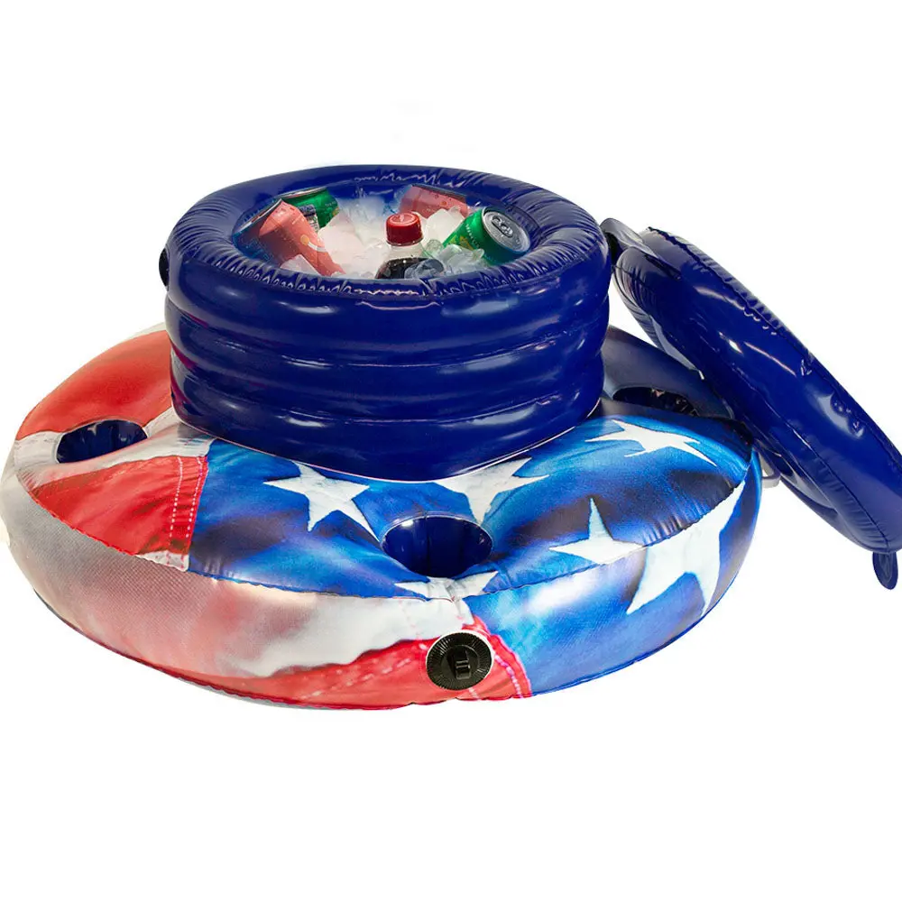Poolcandy Stars & Stripes Floating Drink Cooler With Realprint Technology 1