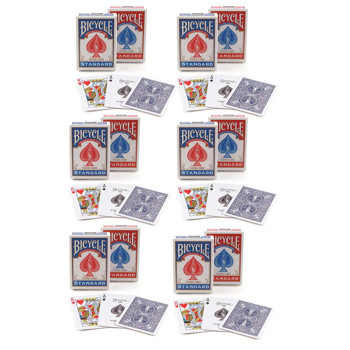 Bicycle Standard Index Playing Cards Multipack - 6 Decks 1