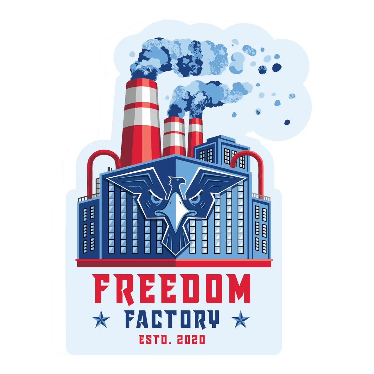 Freedom Factory Blue Smoke Sticker 1