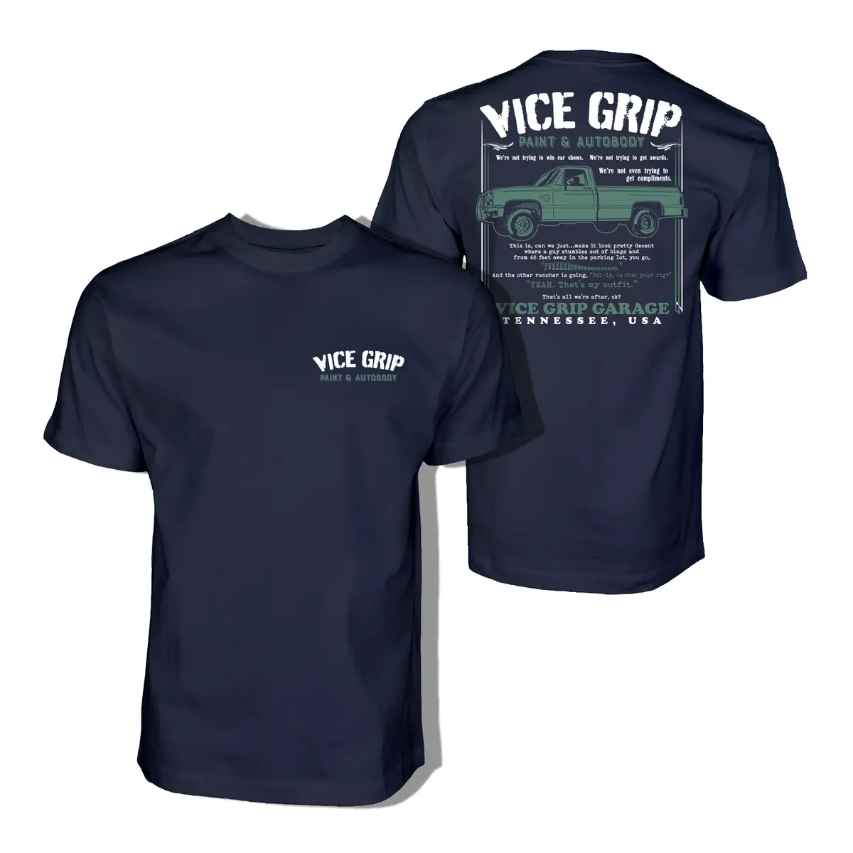 Navy Autobody Truck Shirt 1
