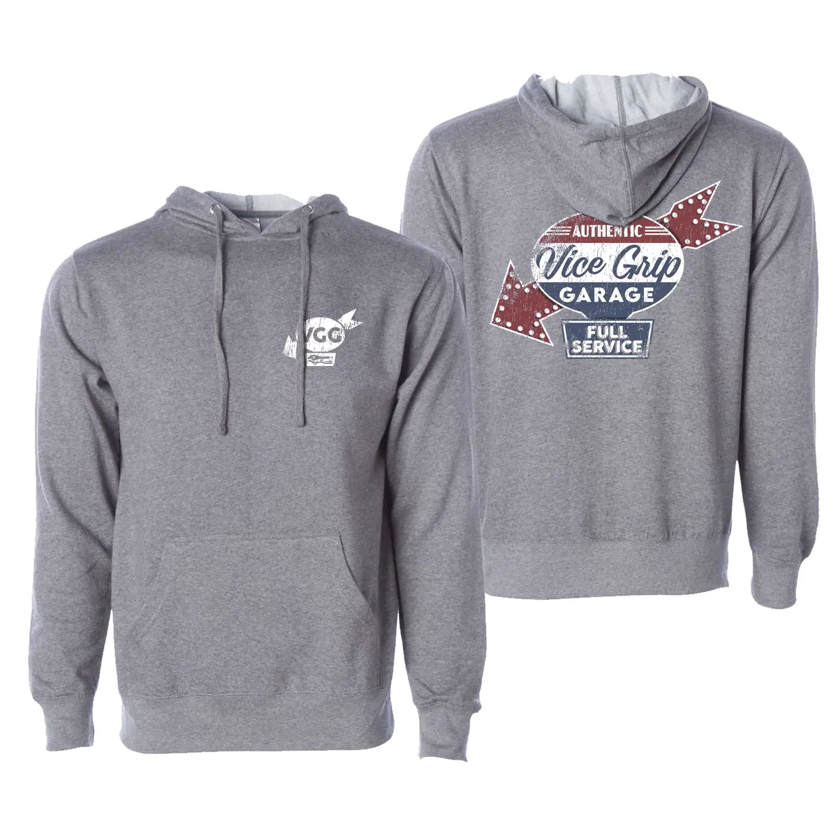 Vice Grip Garage Vintage Grey Hoodie 1