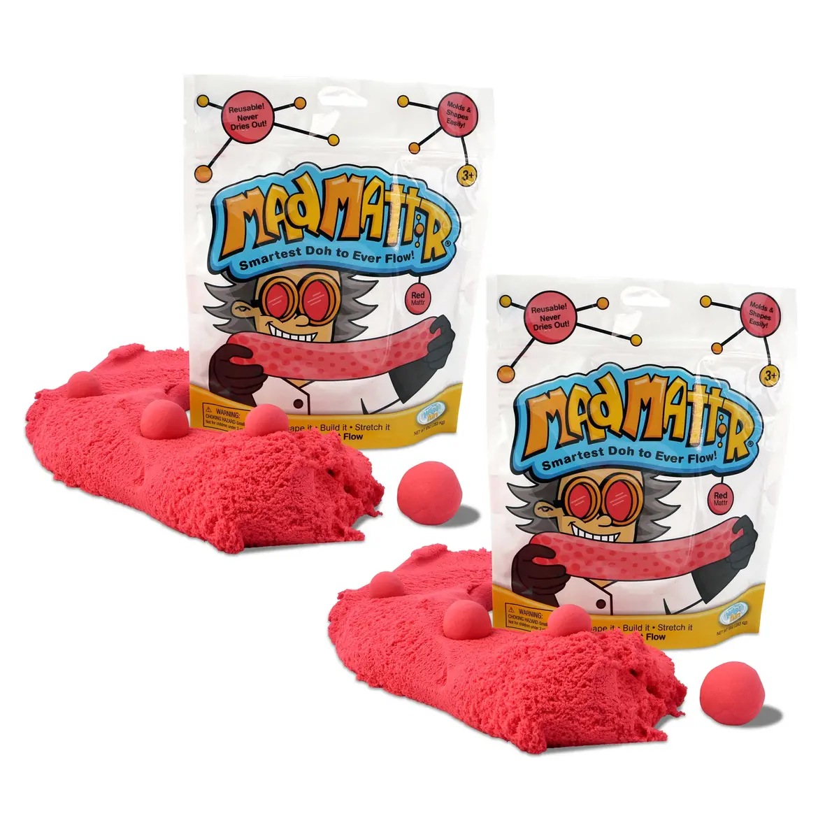 Relevant Play Mad Mattr Creativity Dough - Red, 20 Oz Total (2 Packs) 1