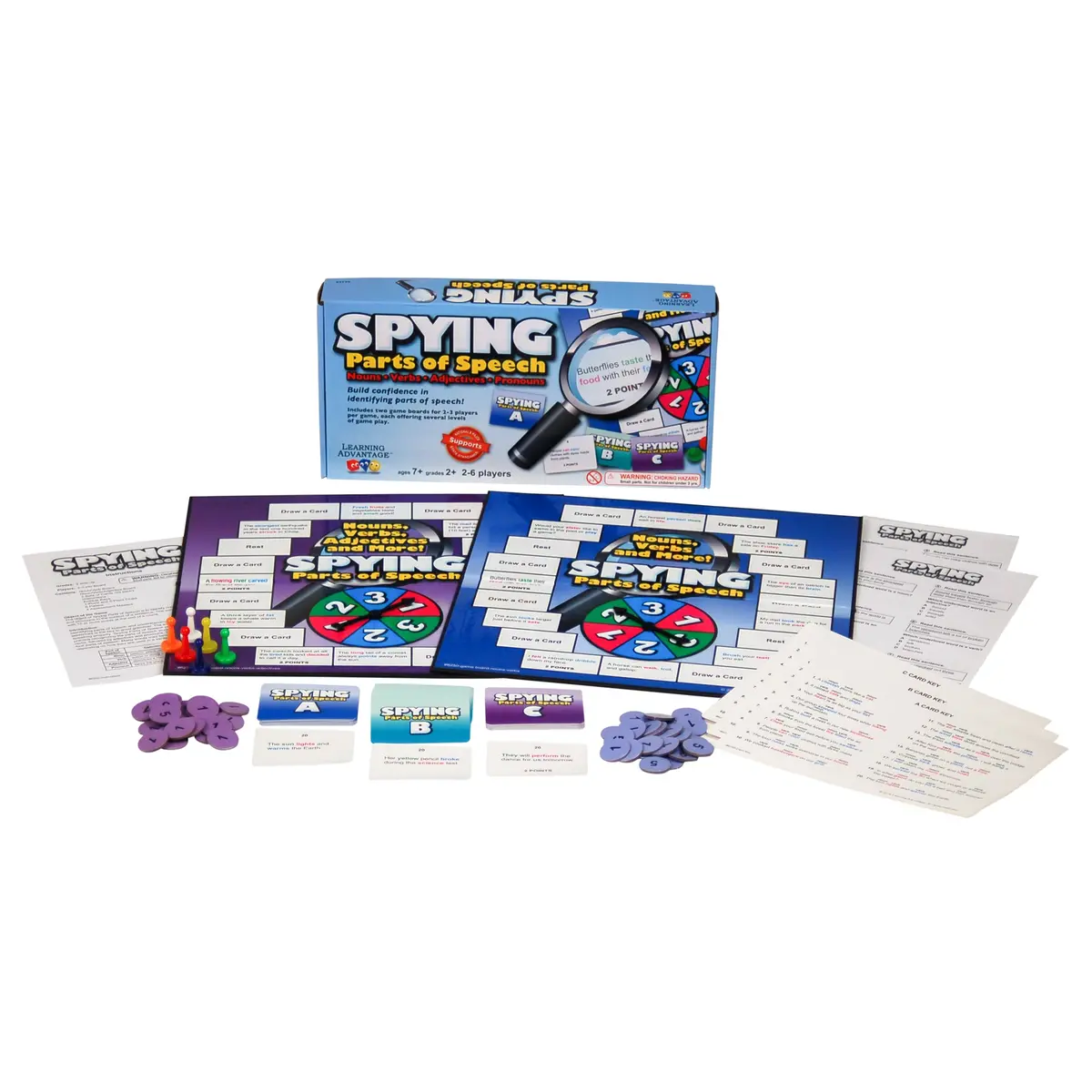 Learning Advantage Spying Parts Of Speech - Grammar Board Game 1