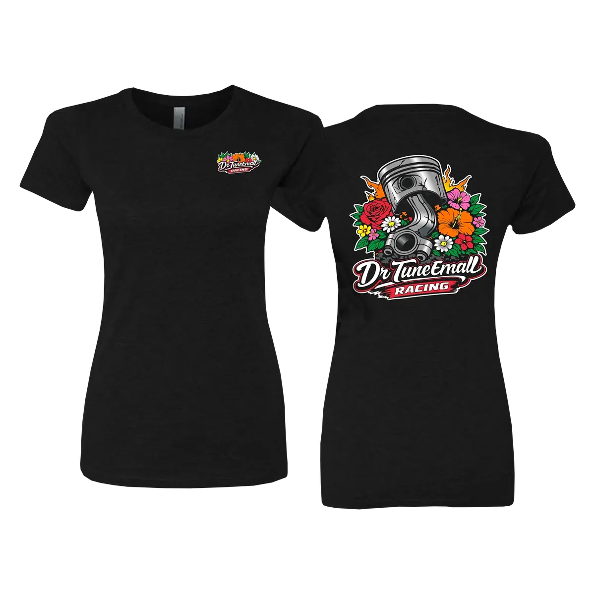Dr. Tuneemall's Piston & Petals Women's Racing Shirt 1