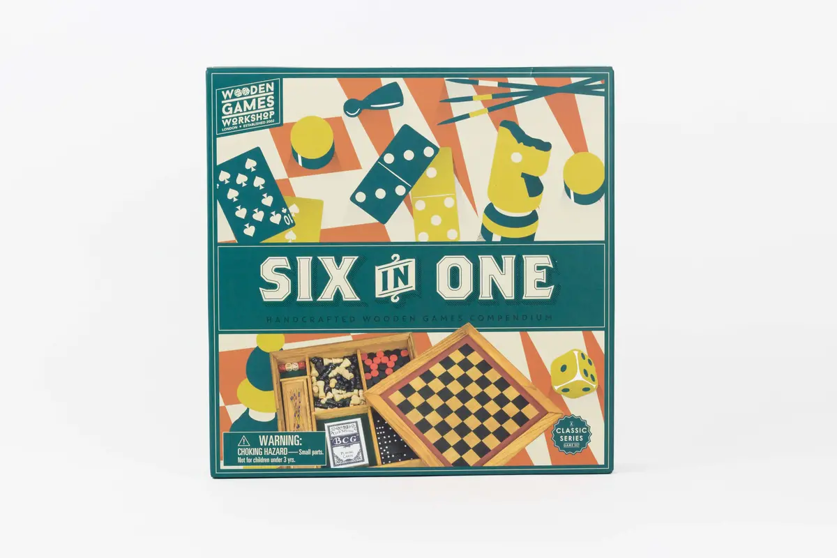 Professor Puzzle 6-In-1 Wooden Games Compendium 1