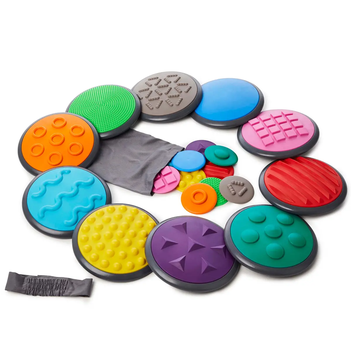Gonge Colorful Tactile Sensory Discs - Set Of 10 1
