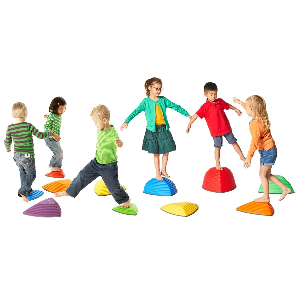 Gonge Colorful River Stones & Hilltops Combo Set - Kids' Balance And Coordoination Adventure 1
