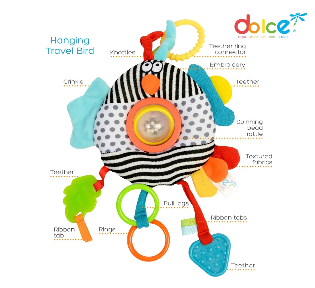 Dolce Flappy Bird – Interactive Teether Toy 1