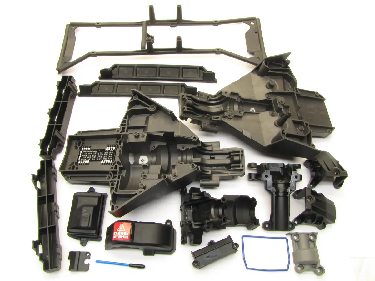 Fits X-Maxx Plastic Set (Front, Rear 8S Bulkhead Covers Receiver Box 77086-4 1