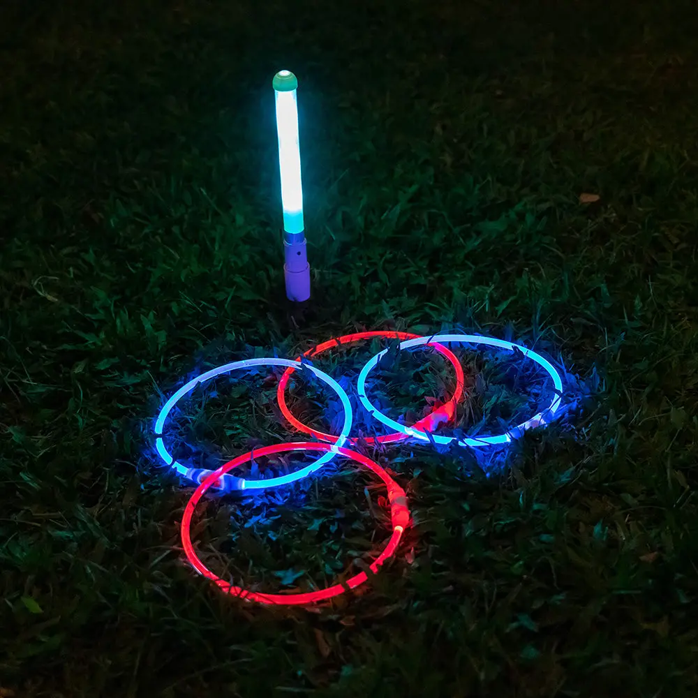 Yardcandy Illuminated Led Ring Toss Game With Glow-In-Dark Features 1