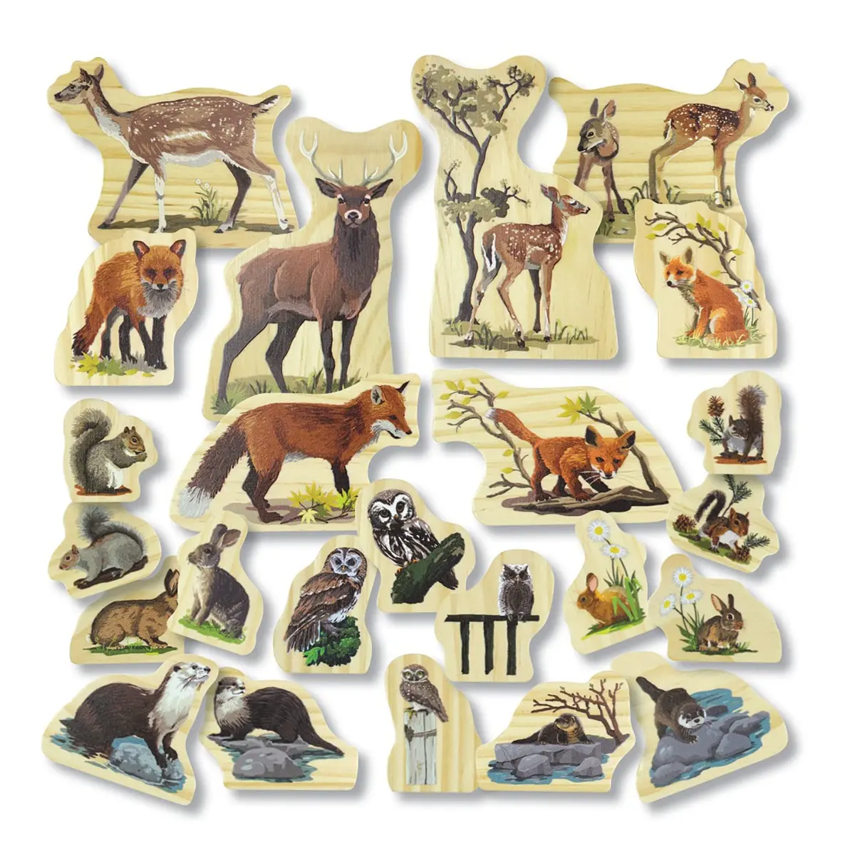 Yellow Door Woodland Animal Families – Enchanting Wooden Playset 1