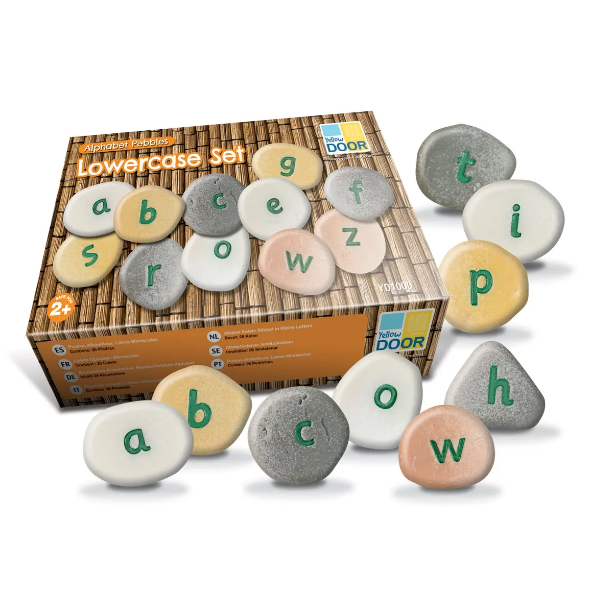 Yellow Door Tactile Lowercase Alphabet Pebbles - Educational Set Of 26 1