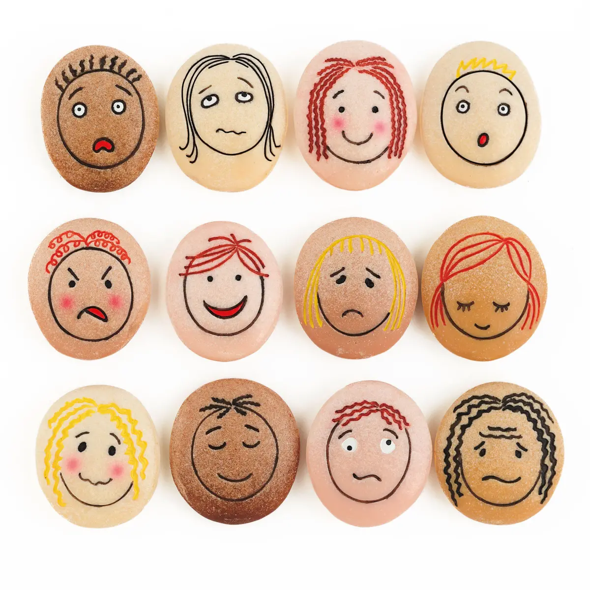 Yellow Door Emotion Stones - Emotional Exploration Set - Pack Of 12 1