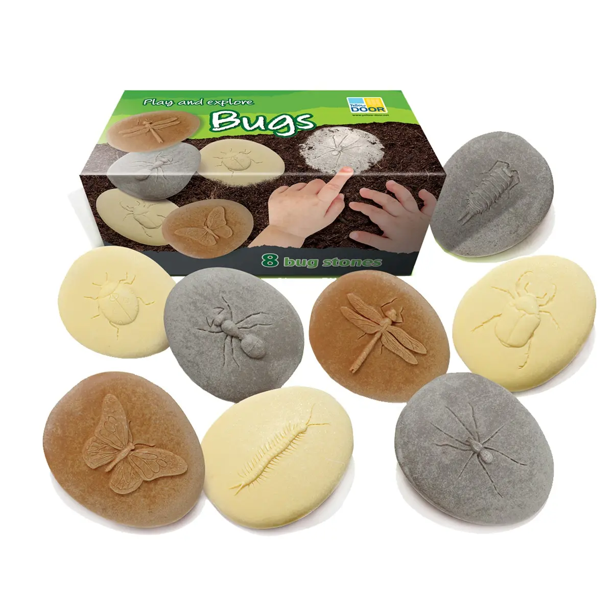 Yellow Door Let's Investigate Bugs Stone - Outdoor Learning - Pack Of 8 1