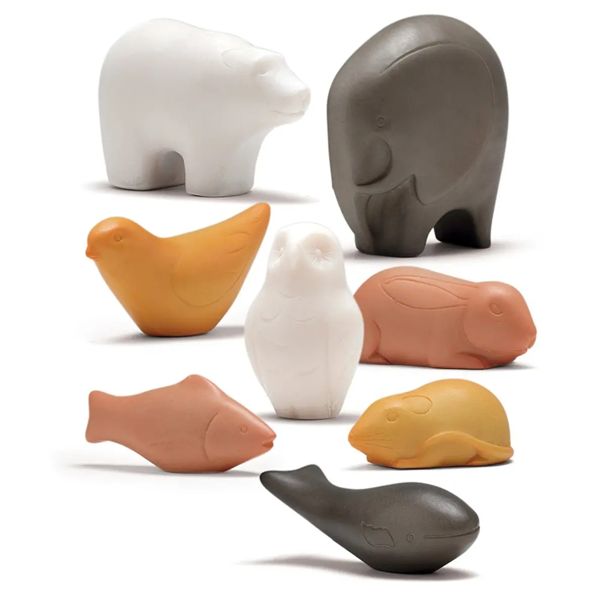 Yellow Door Sensory Play Stones With Animal Shapes, Pack Of 8 1