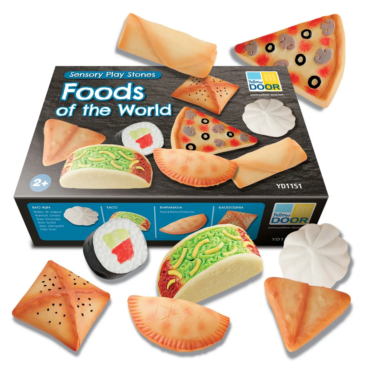 Yellow Door Sensory Play Stones - Foods Of The World - Multicultural Learning Toy 1