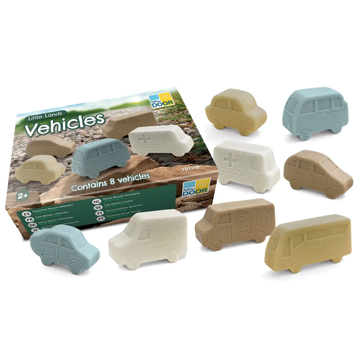 Yellow Door Little Lands Vehicles – Stone Mix Set Of 8 1