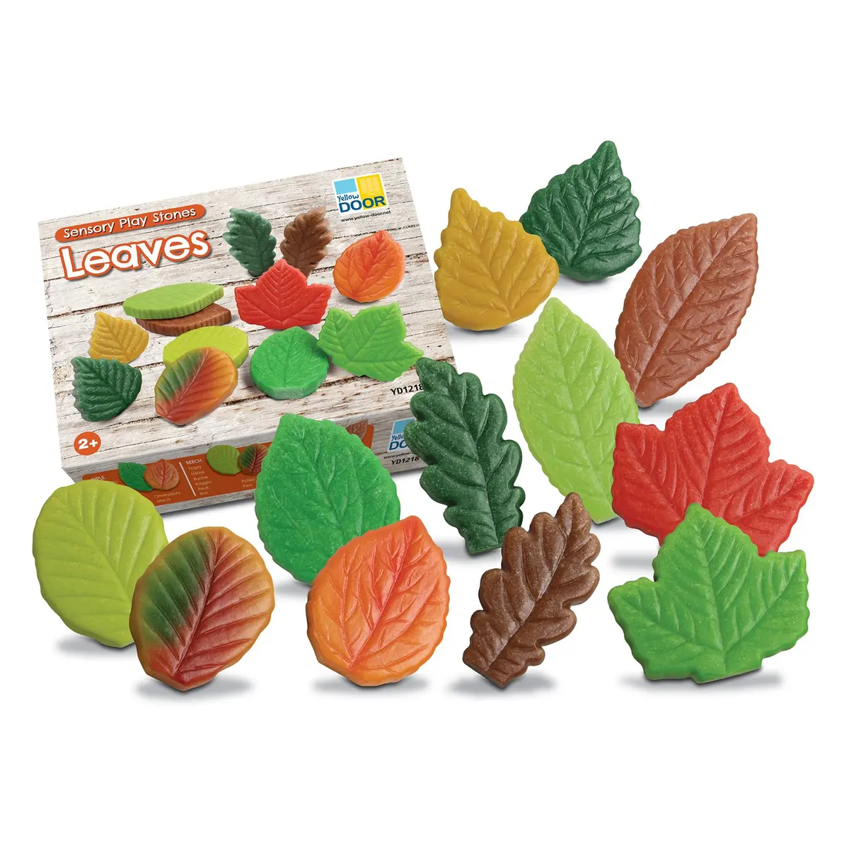 Yellow Door Sensory Play Stones - Autumn Leaves Collection, Set Of 12 1