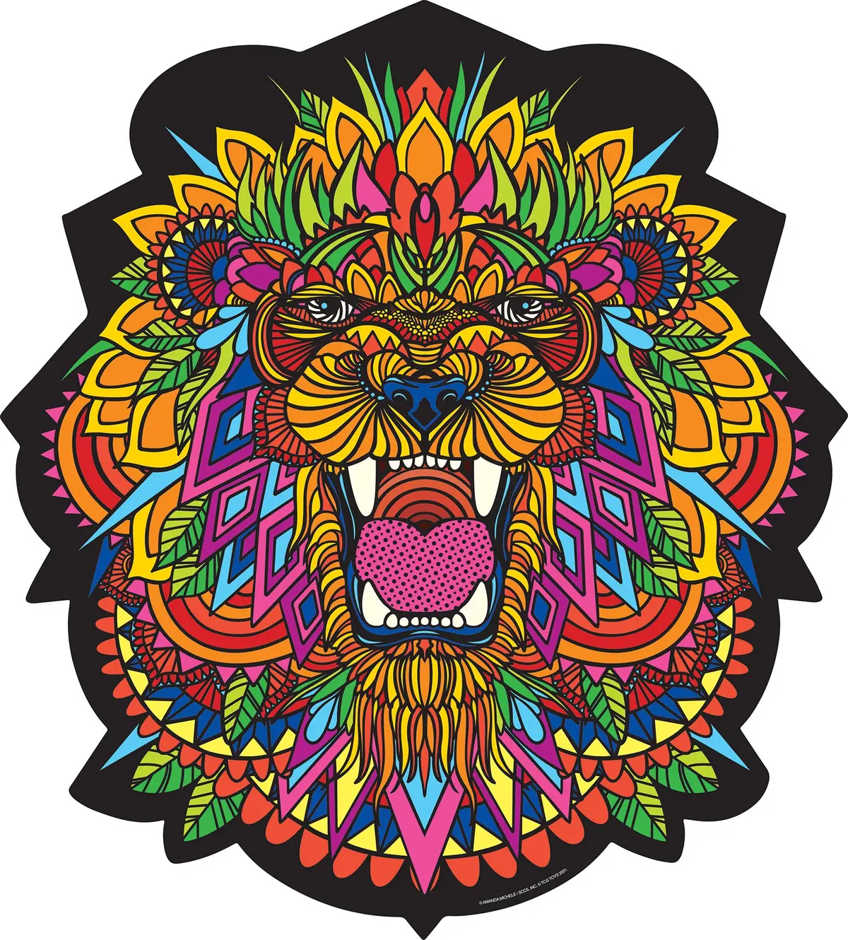Vibrant Lion-Shaped Jigsaw Puzzle - 300 Pc 2