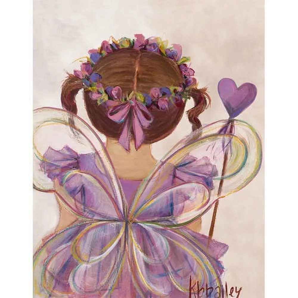 Oopsy Daisy Little Fairy Princess Blonde Canvas Wall Art, 14X18 In Pink 1