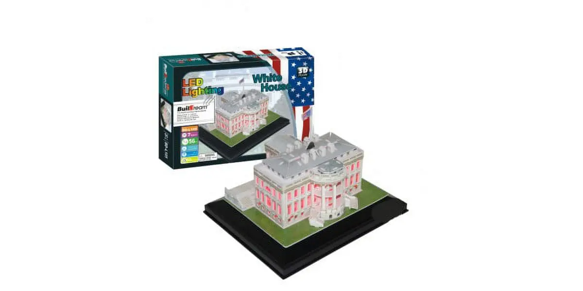 Buildream White House 3D Puzzle With Led Lighting 1
