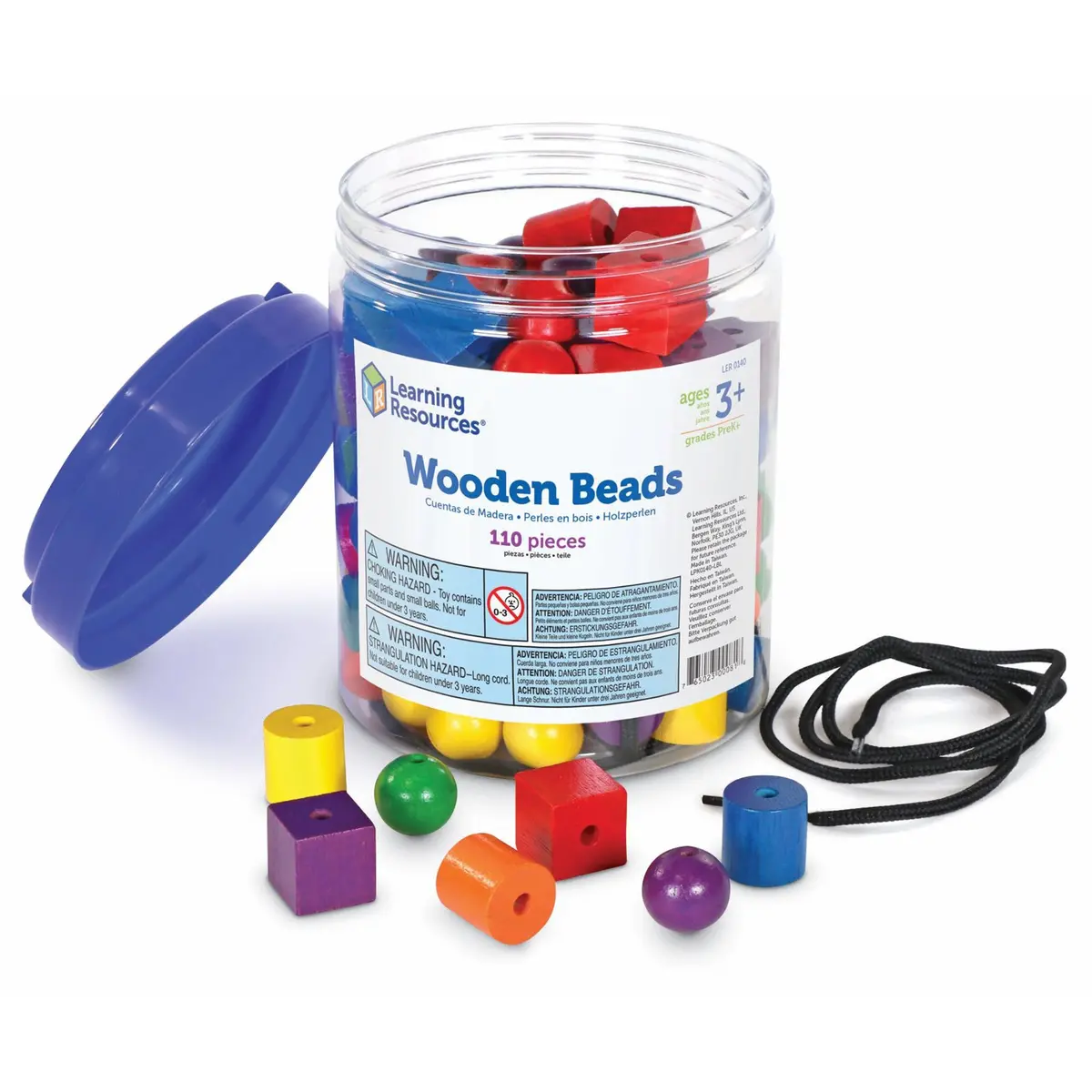 Learning Resources Beads In A Bucket - Colorful Educational Toy - 108 Pieces 1