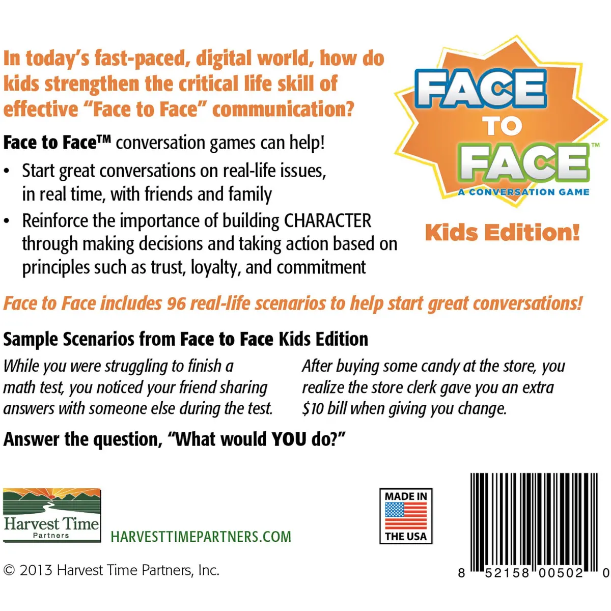 Face To Face Kids Edition Communication Building Game 1