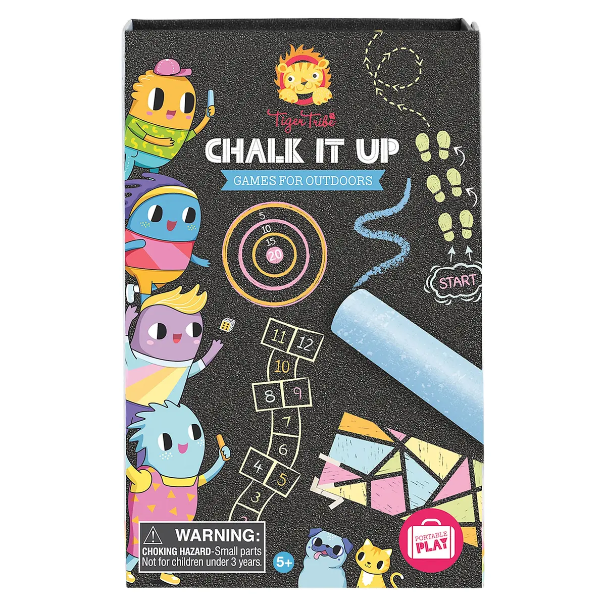 Tiger Tribe Chalk It Up Outdoor Games Activity Kit With Sidewalk Chalk 1