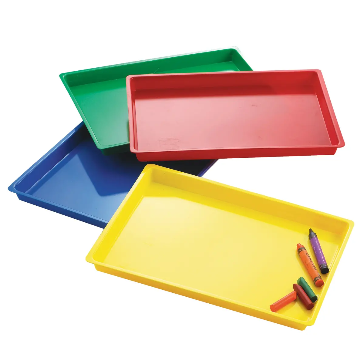 Edxeducation Multipurpose Activity Trays - Set Of 4, Assorted Colors 1