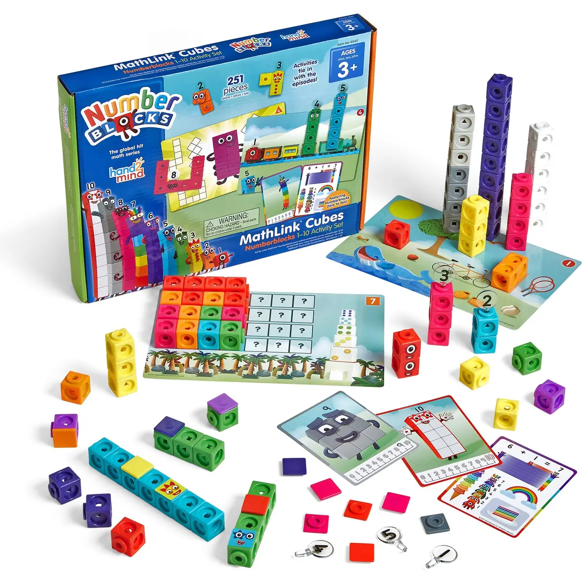 Hand2mind Numberblocks Mathlink Cubes 1-10 Activity Set - Educational Math Toy 1