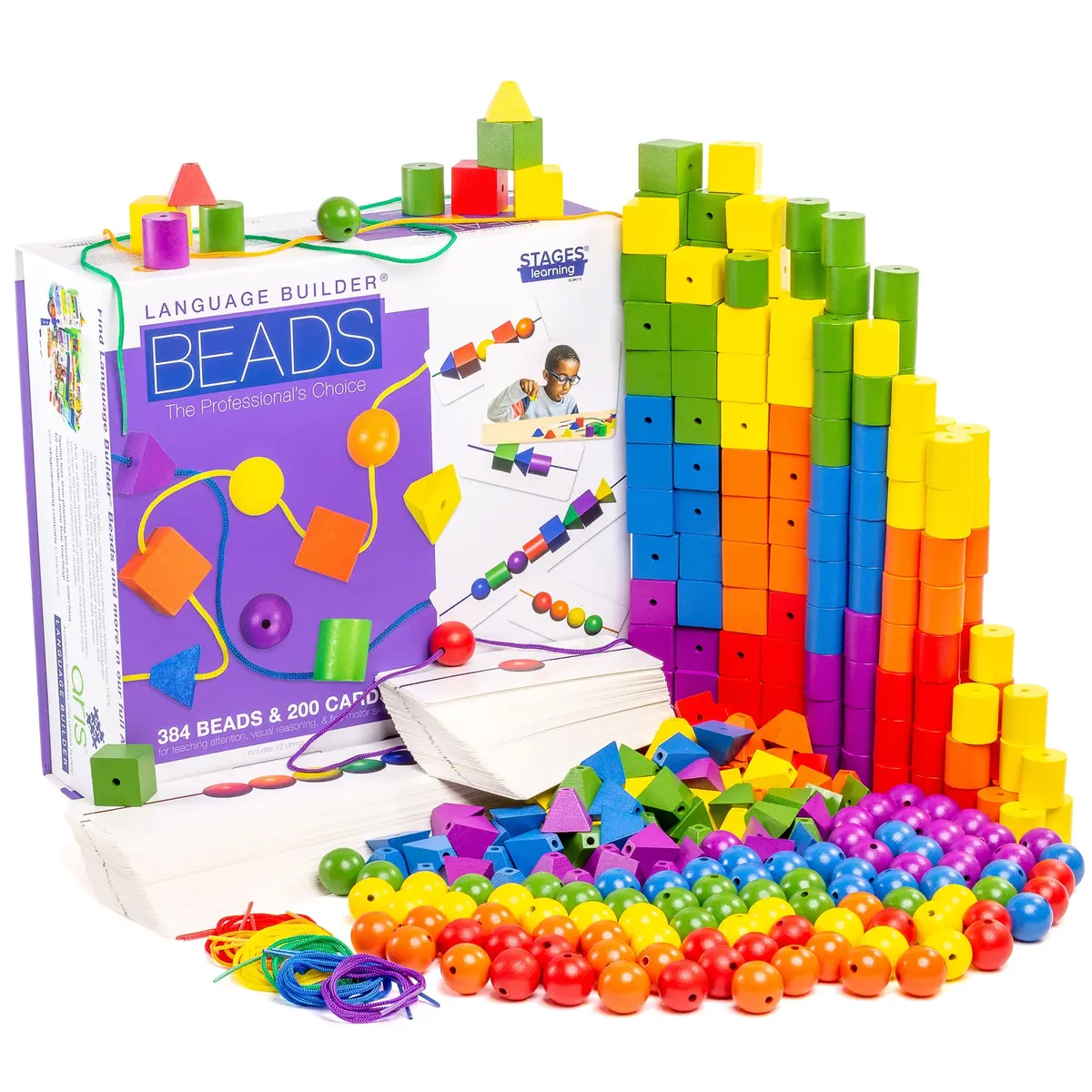 Stages Learning Materials Language Builder Stringing Beads - Educational Toy - Multicolor 1