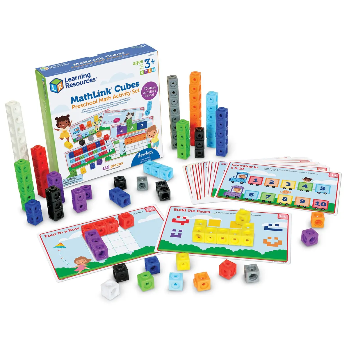 Learning Resources Mathlink Cubes - Preschool Math Activity Set - 100 Pieces 1