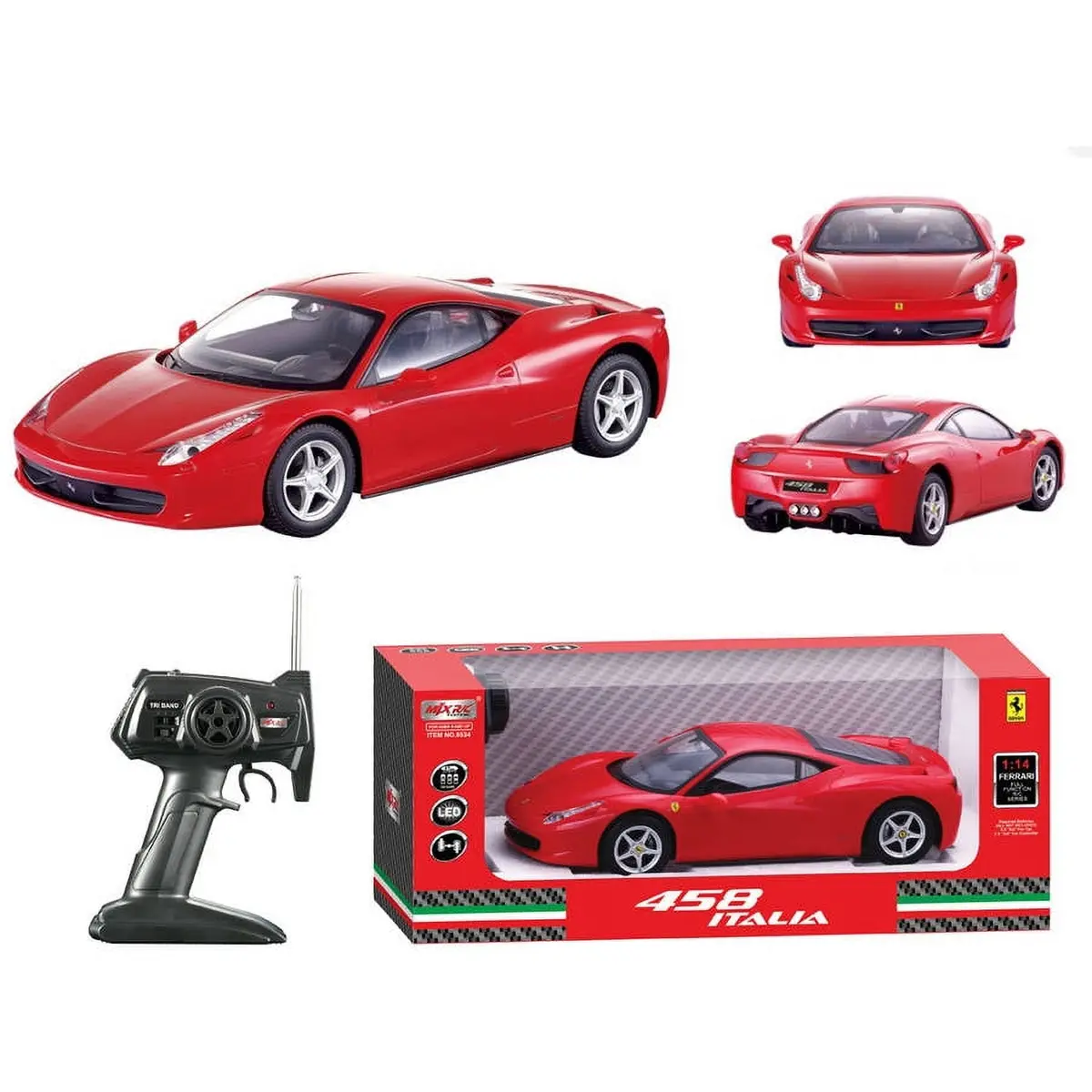 Mjx Ferrari 458 Italia Radio Control Car - 1:14 Scale - Red 1