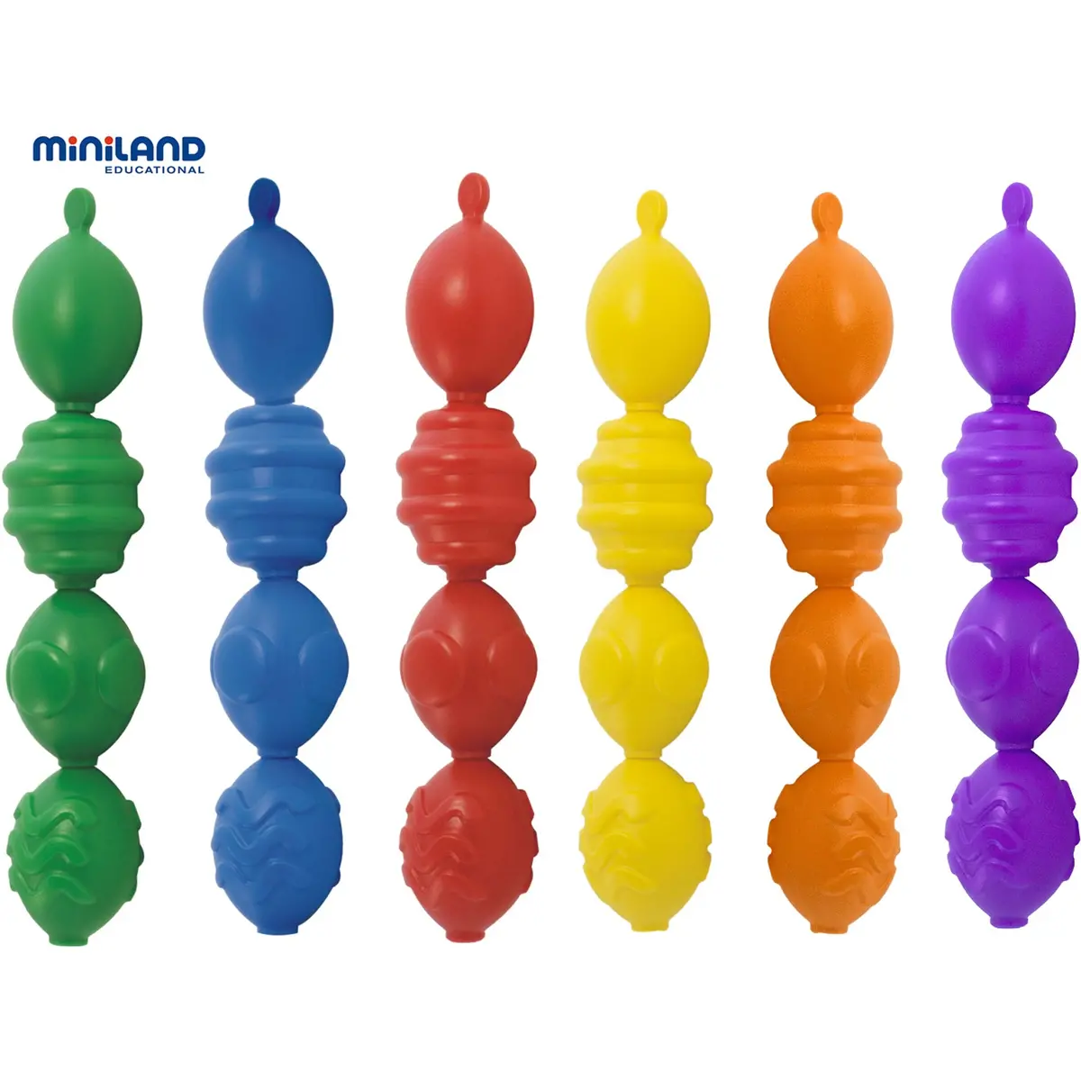 Miniland Educational Maxichain - Colorful Interlocking Pieces - Pack Of 24 1