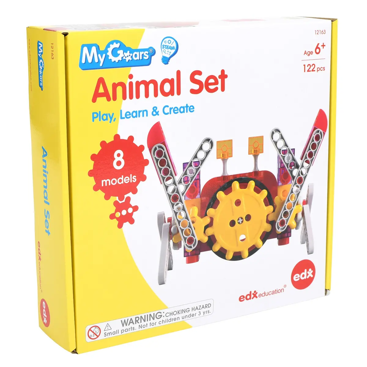 Edxeducation My Gears - Animal Set - 122-Piece Interactive Model Kit 1
