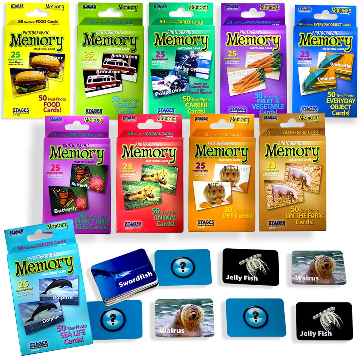 Stages Learning Materials - Photographic Memory Matching Games - Set Of 10 1