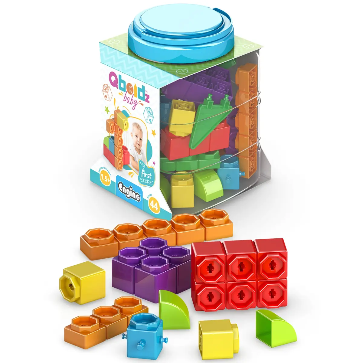 Engino Qboidz Baby - My First Steps 44Pc Toddler Building Set 1