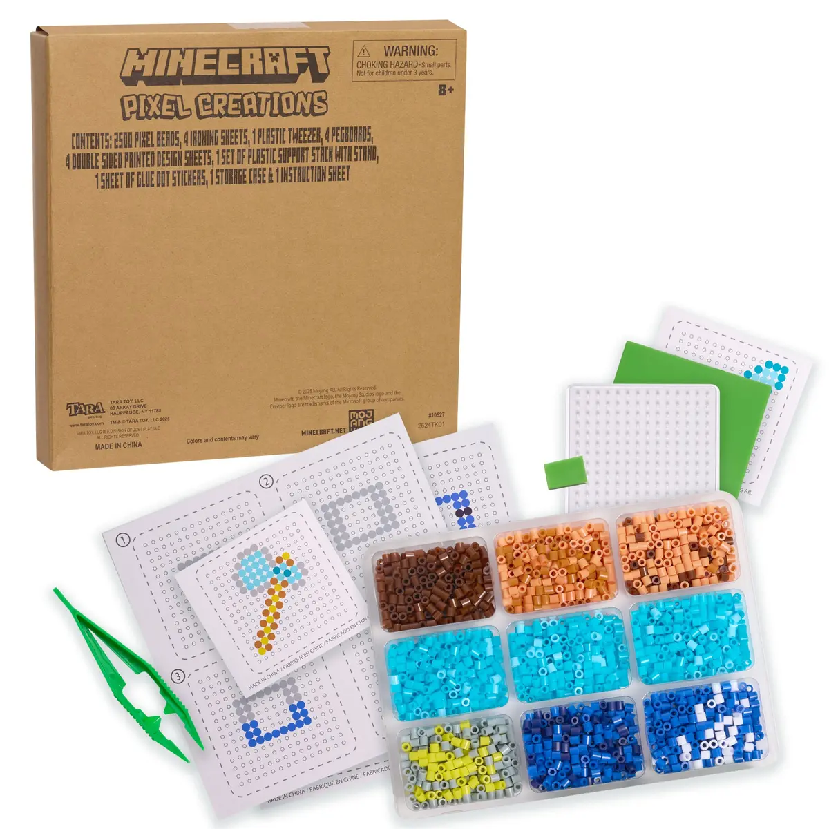 Minecraft 3D Pixel Bead Craft Kit - 2500 Beads 1