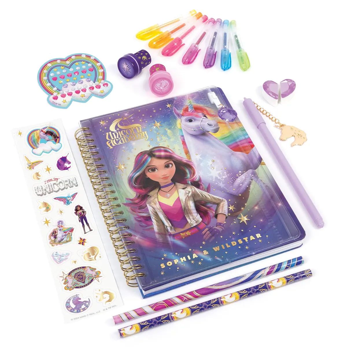 Unicorn Academy Enchanted Stationery Set - 17-Piece Art Kit 2