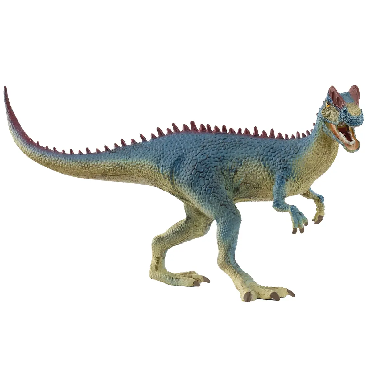 Schleich Dinosaurs 9" Dilophosaurus Figurine With Movable Jaw, Red-Blue 1