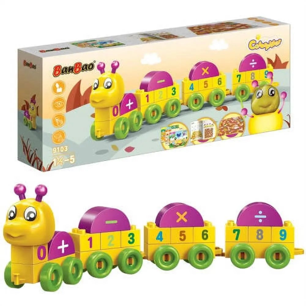 Banbao Caterpillar Numbers Learning Set - 35 Pcs - Stem Toy 1