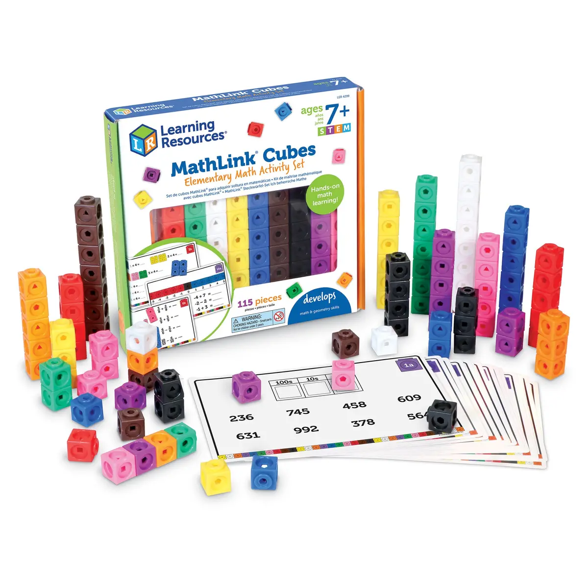Learning Resources Mathlink Cubes - Early Math Activity Set - 115 Pieces 1