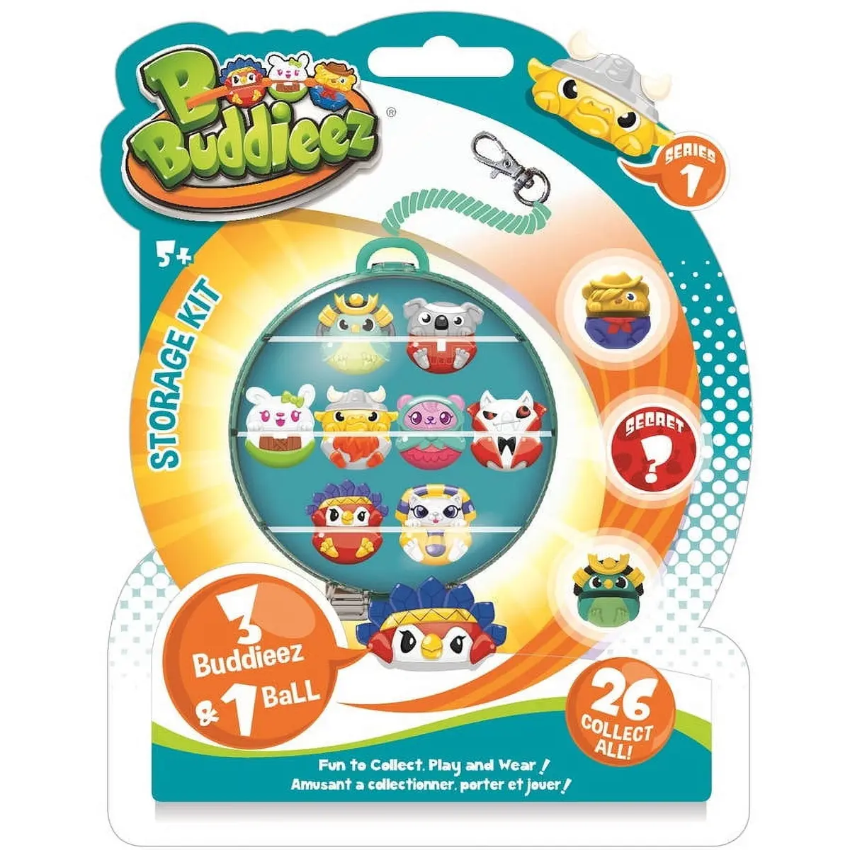 B Buddieez Surprise Storage Ball Blind Pack With Carabiner Clip 1