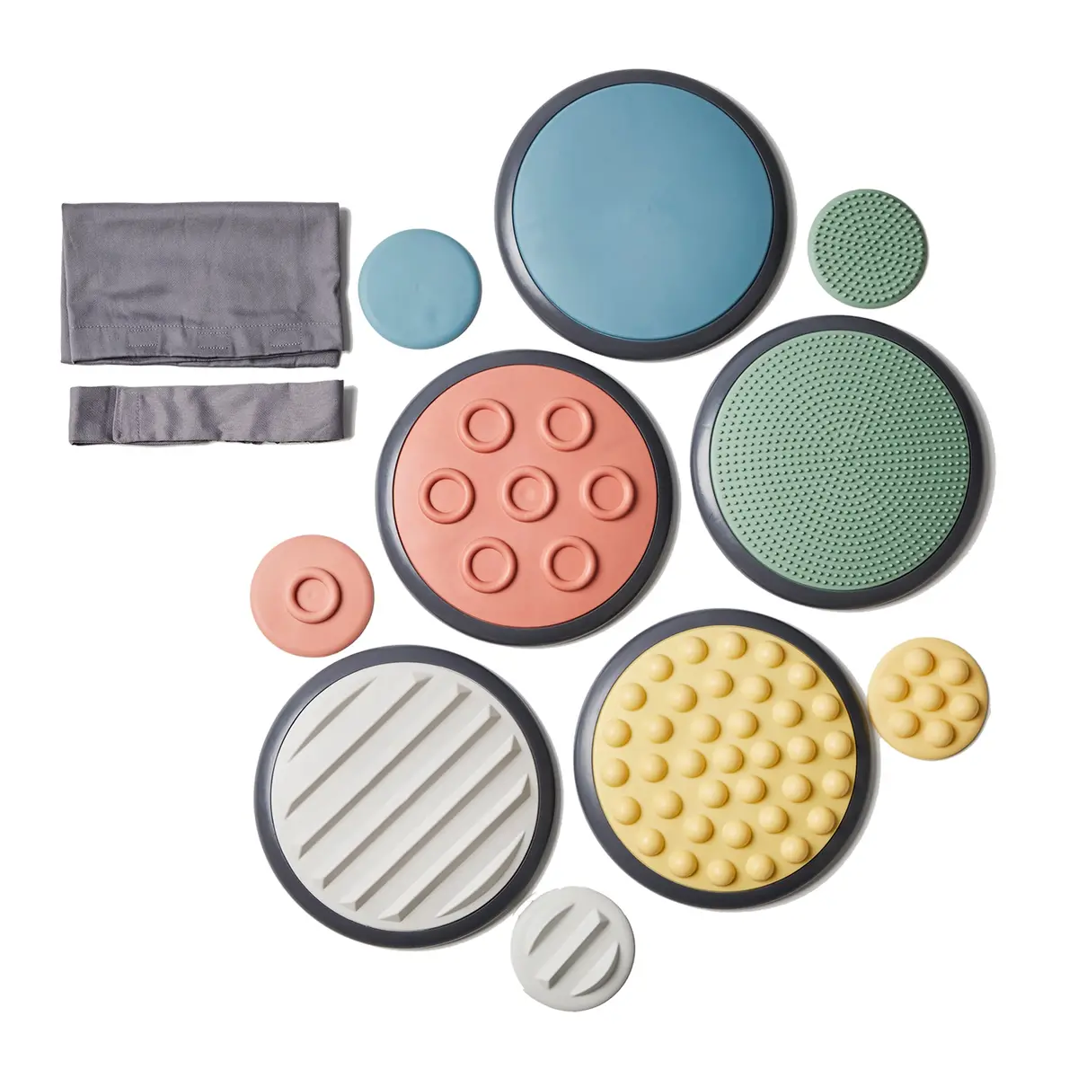 Gonge Tactile Discs Nordic - Sensory Development Rubber Game Set 1