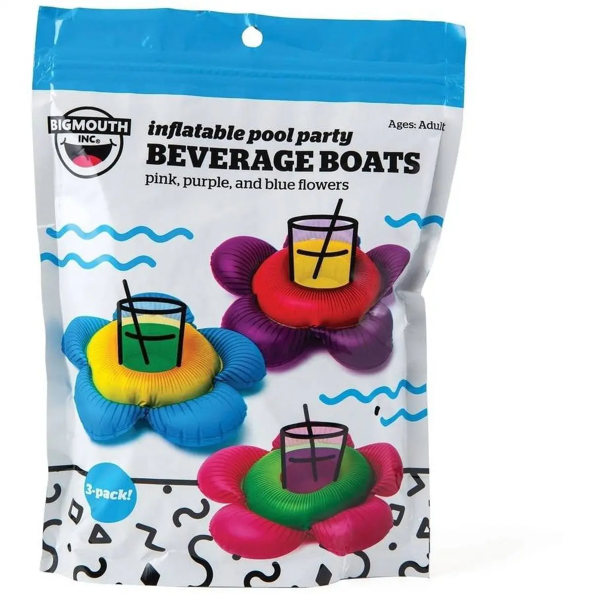 Bigmouth Inc Floral Trio Inflatable Drink Holders 1