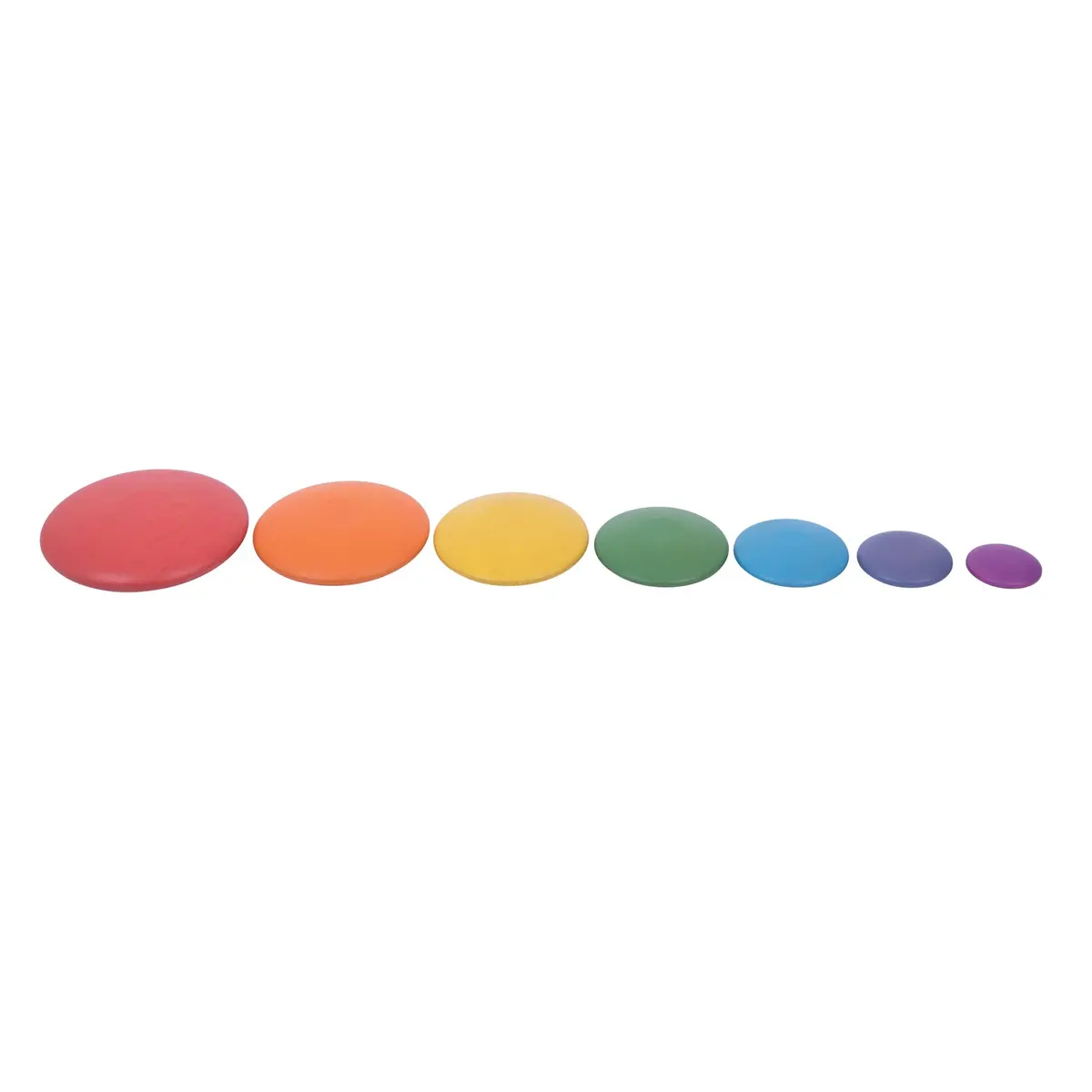 Tickit Rainbow Buttons - Colorful Wooden Balancing Stones, Set Of 7 1