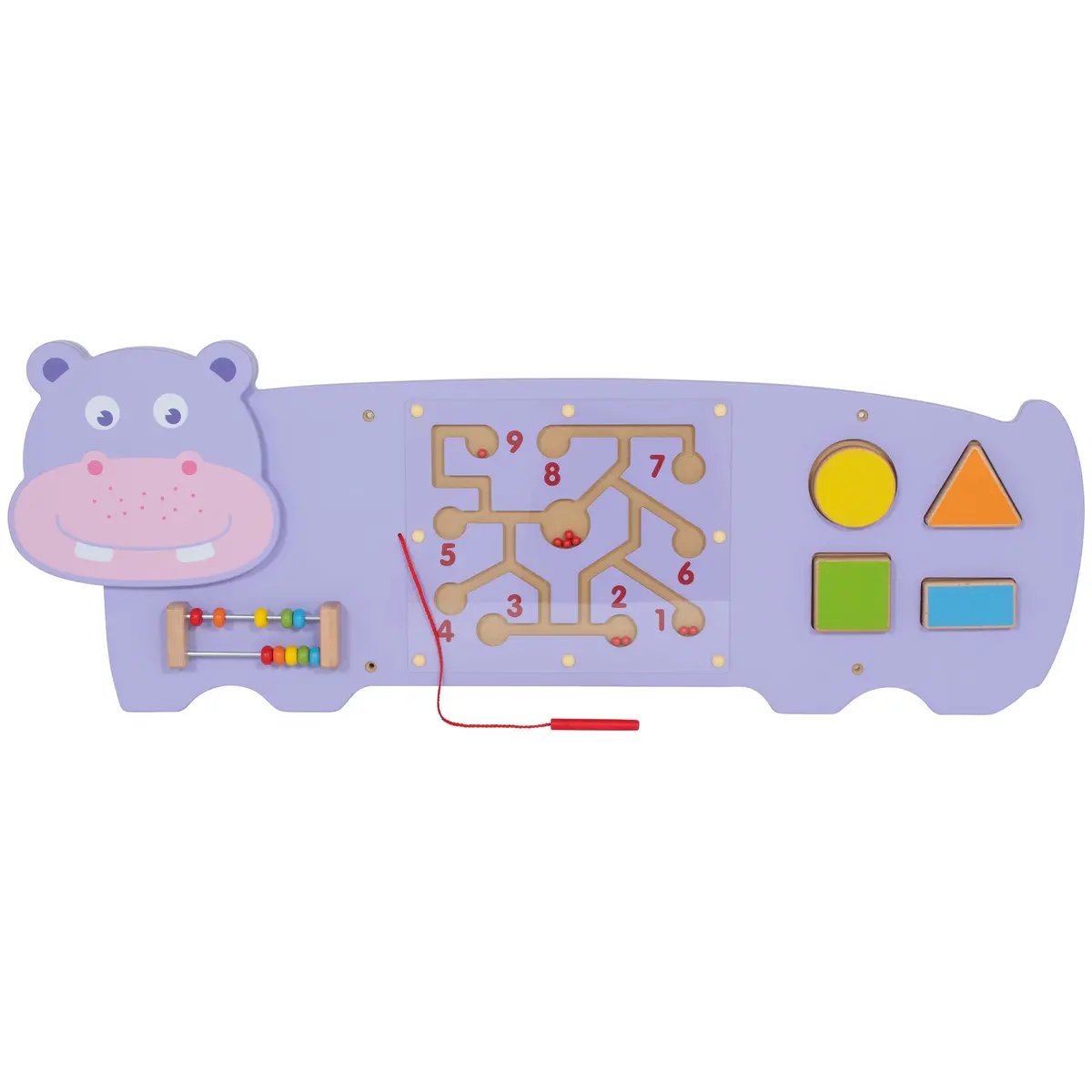 Learning Advantage Hippo Activity Wall Panel - Interactive Toddler Learning Center 1