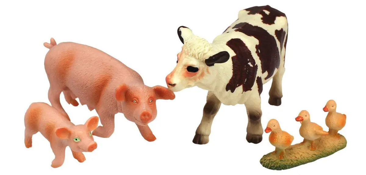 National Geographic Farm Pigs Cow Ducks Playset 1